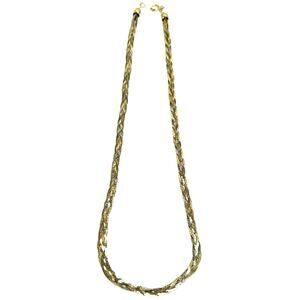 Vintage Two Tone Braided Chain Necklace